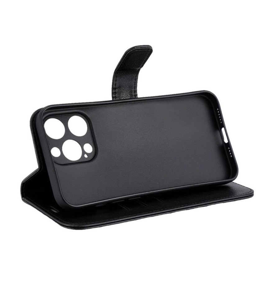 RadiCover - Strålingsbeskyttelse Wallet Vegansk læder iPhone 15 PRO MAX Flipcover Sort PU
