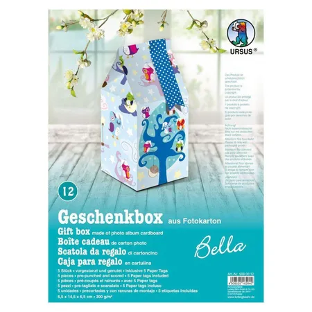 URSUS Geschenkbox Bella 12, 6,5 x 14,5 x 6,5cm, 5 Stück