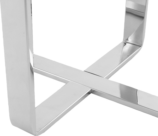 Kayoom Beistelltisch »Katris, Ausgefallenes Gestell aus stabilem Edelstahl« 1 Stk. tlg. ausgefallenes Gestelldesign aus Edelstahl, zwei Ablageflächen