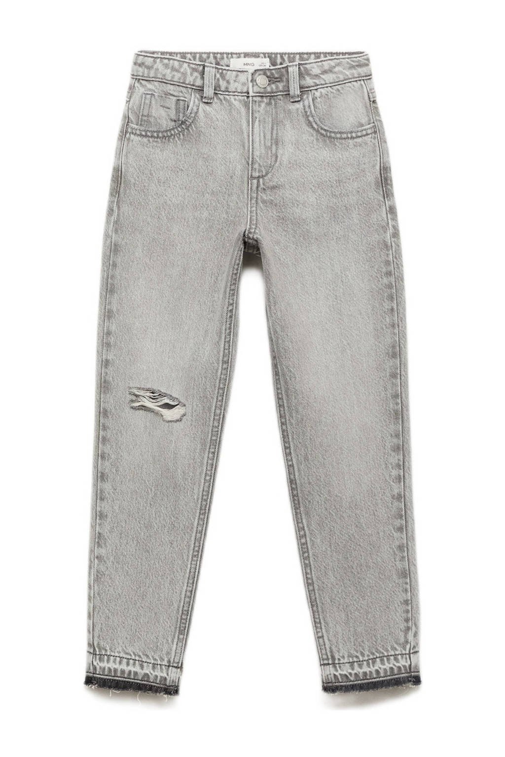 Mango Kids low waist mom jeans grey denim