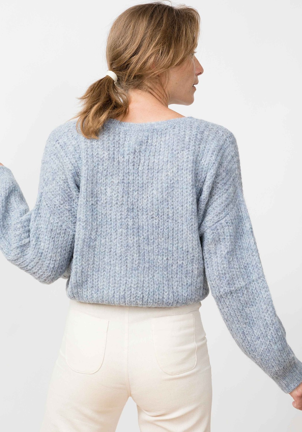 Jungle Folk Wrap Cardigan Vega Cloudy Blue