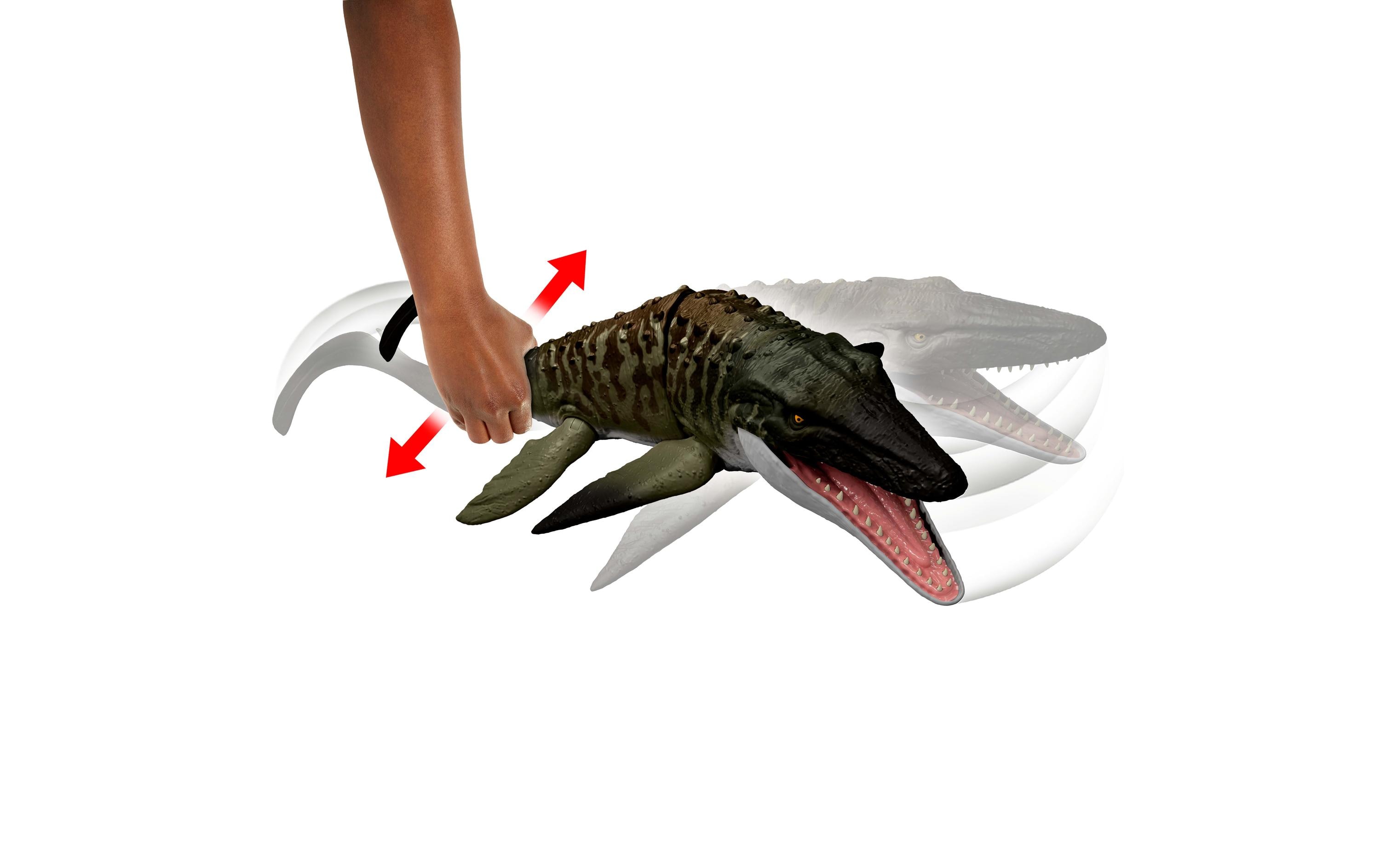 Jurassic World Saga Feature MosasaurusActionfigur mit Biss und Attacke-Funktion