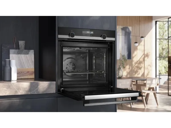 Siemens iQ500 HB578GBS3 - Ovn - til indbygning - niche - bredde: 56 cm - dybde: 55 cm - højde: 58.5 cm - med selv-rengøring - Klasse A  - rustfrit stål