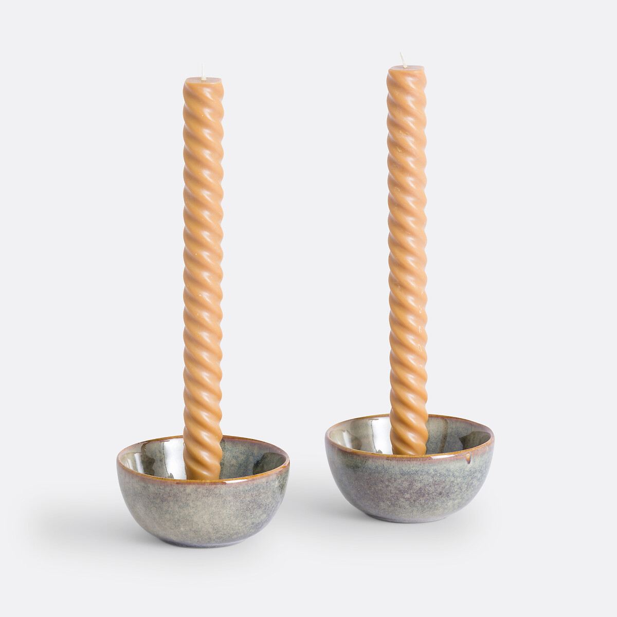 LA REDOUTE INTERIEURS<br>Conjunto de 2 velas torcidas, Fabola