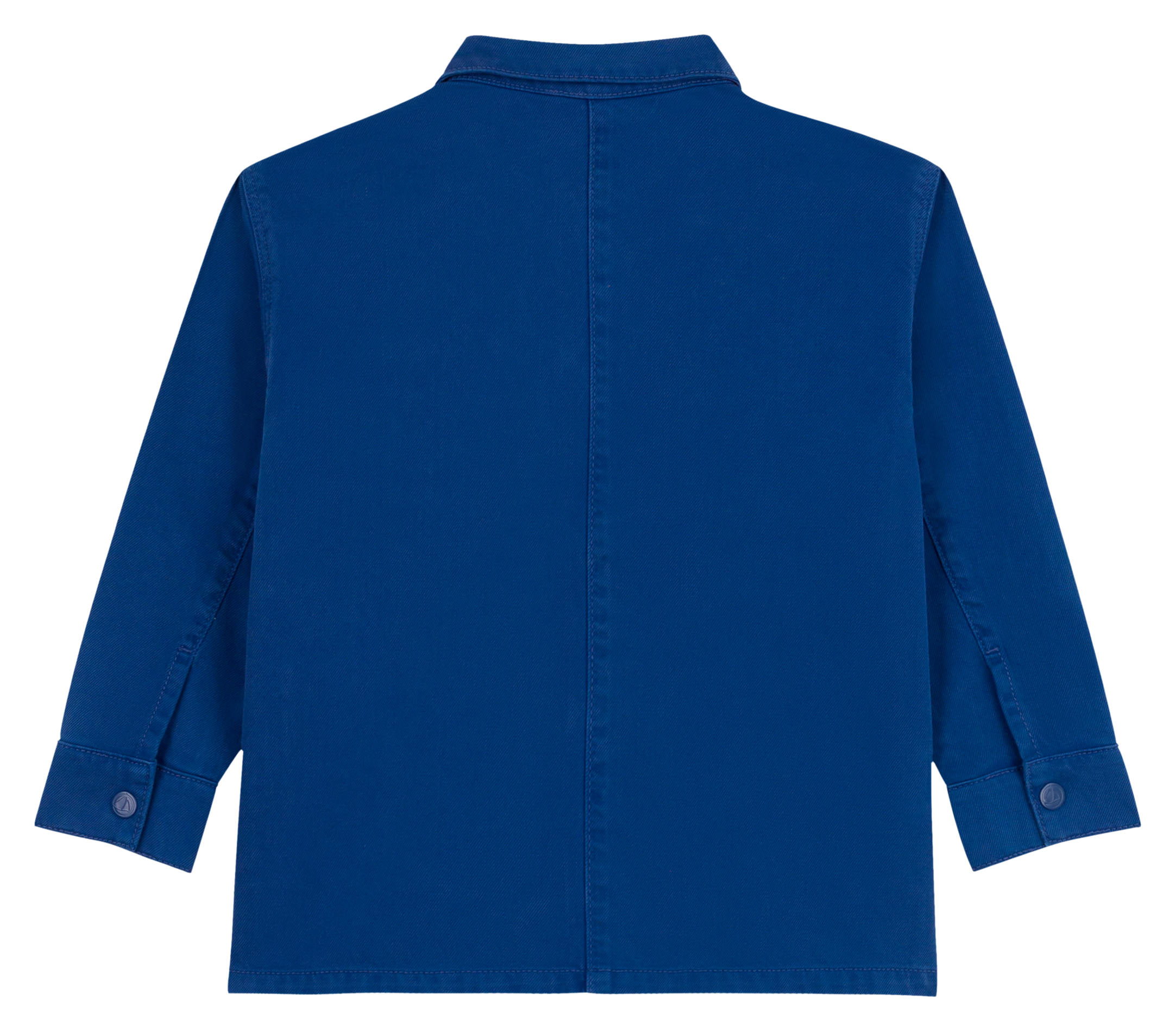 Veste col classique en coton mélangé| Bleu