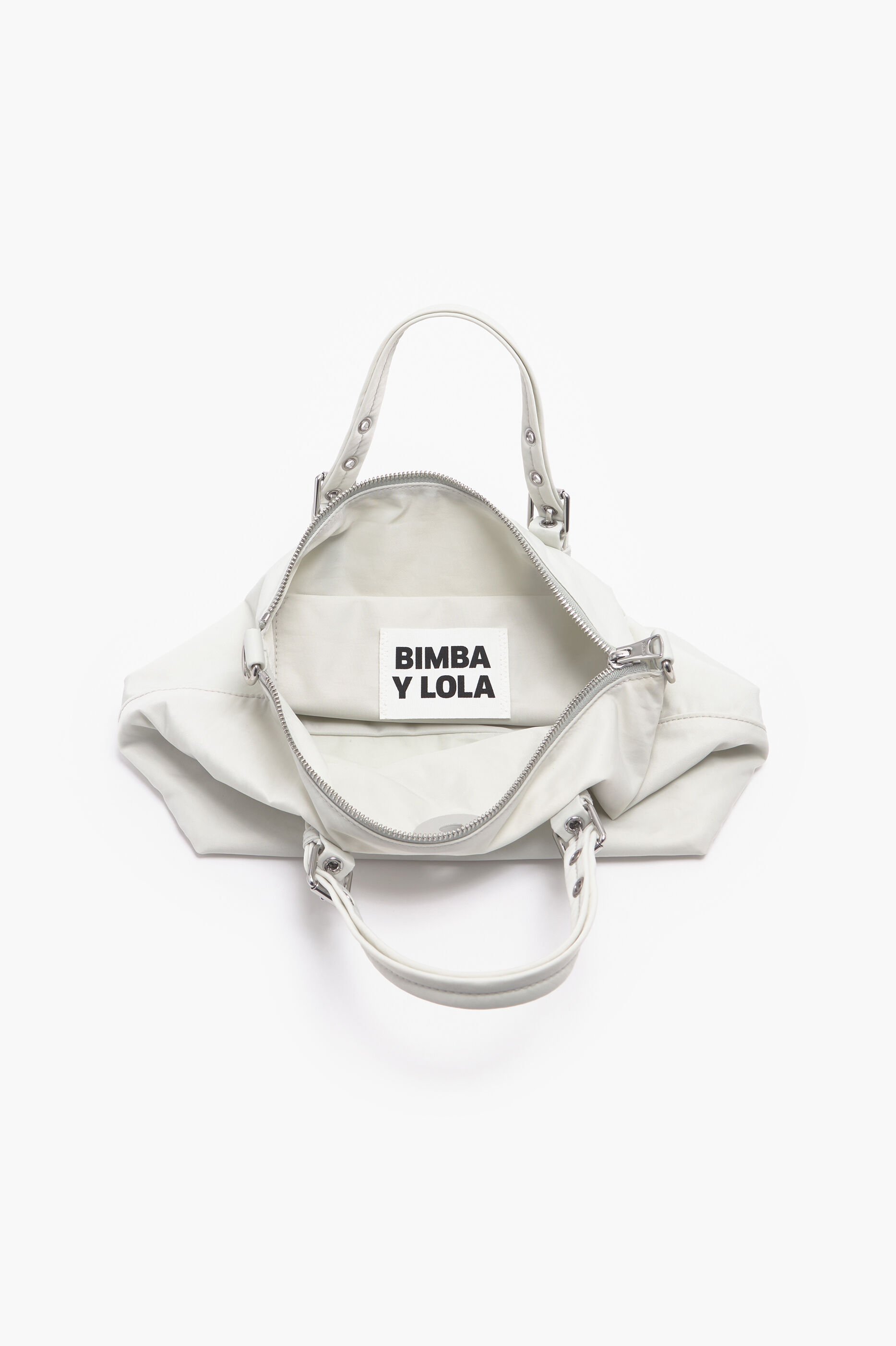 Bolsa de compras tamanho M em nylon cinza