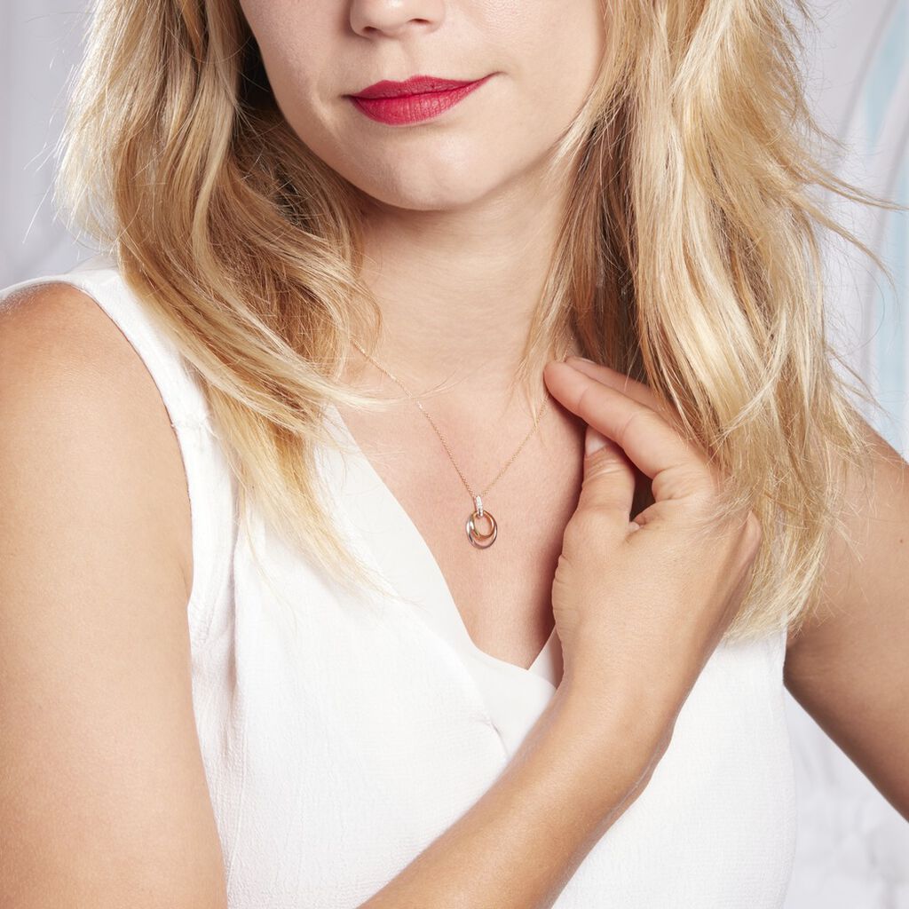 Collier Or Bicolore Blanc Et Jaune Eloisia Diamants