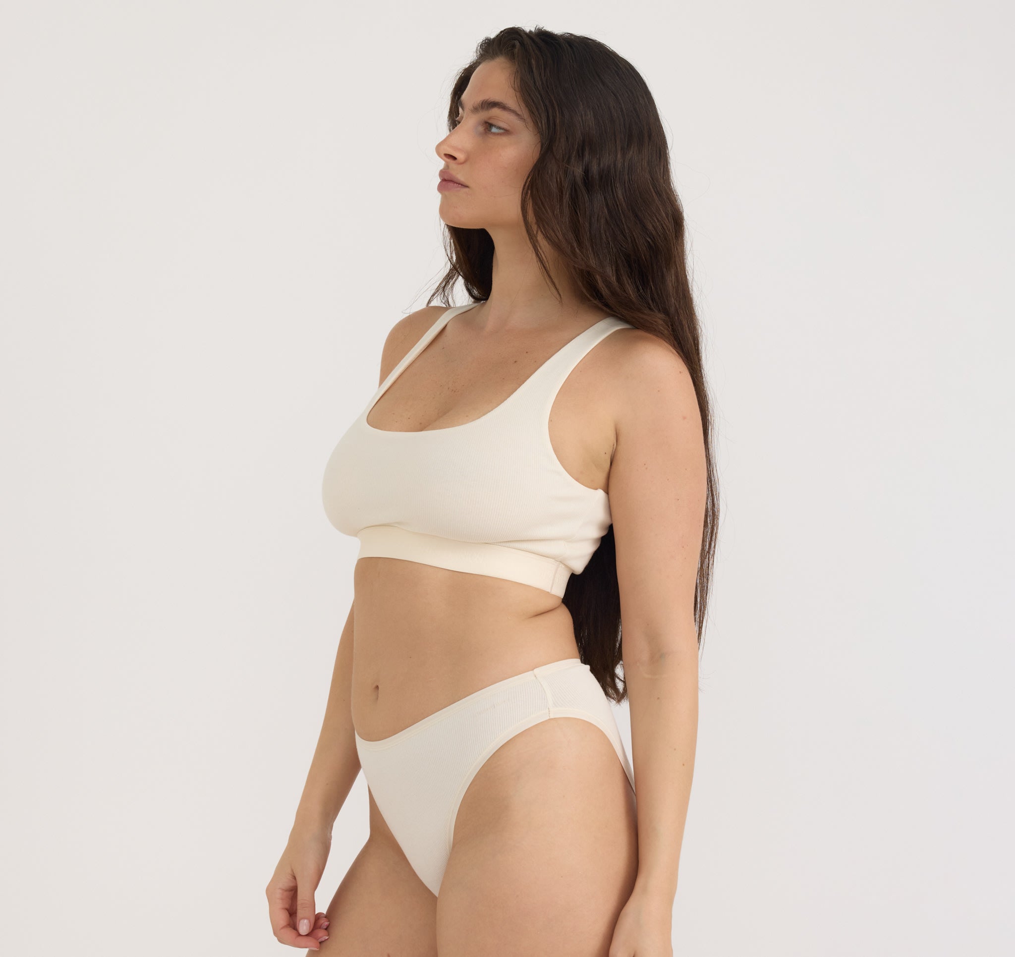 ORGANIC COTTON<br>Core Rib Tank Bralette