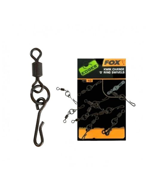 Fox Edges Kwick Change O Ring Swivels - Klein materiaal - 10 stuks Size 10