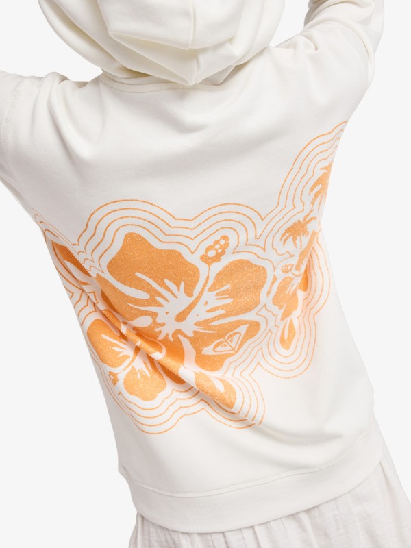 Surf Stoked Terry Vint Sweat à capuche Blanc Femme
