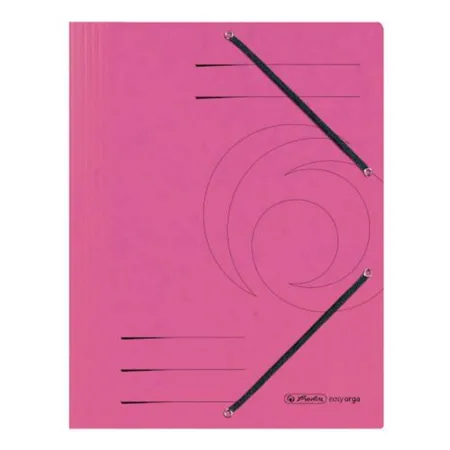 Herlitz Einschlagmappe mit Gummizug A4 Pappe fuchsia