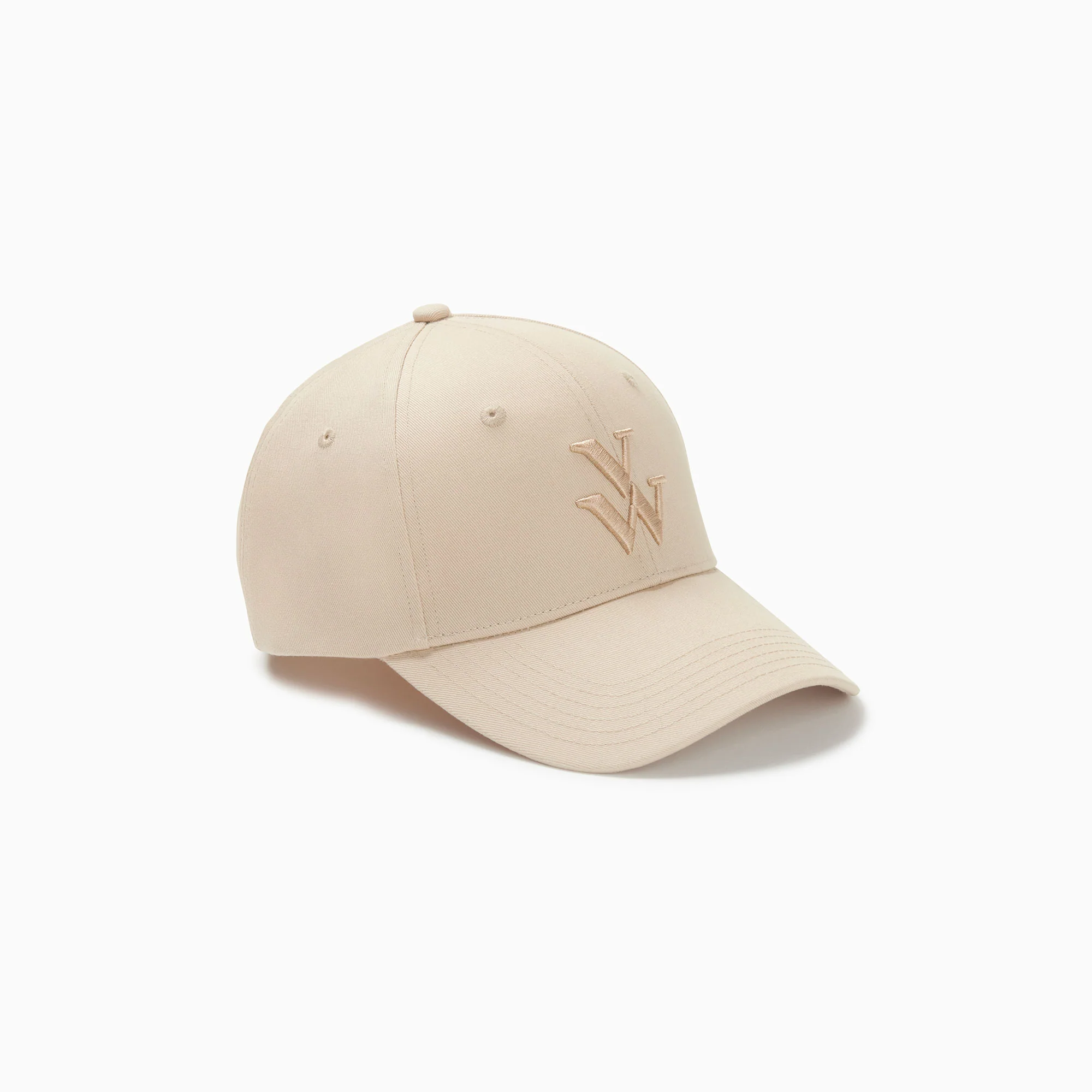 Casquettes-Casquette Clem beige à monogramme brodé
