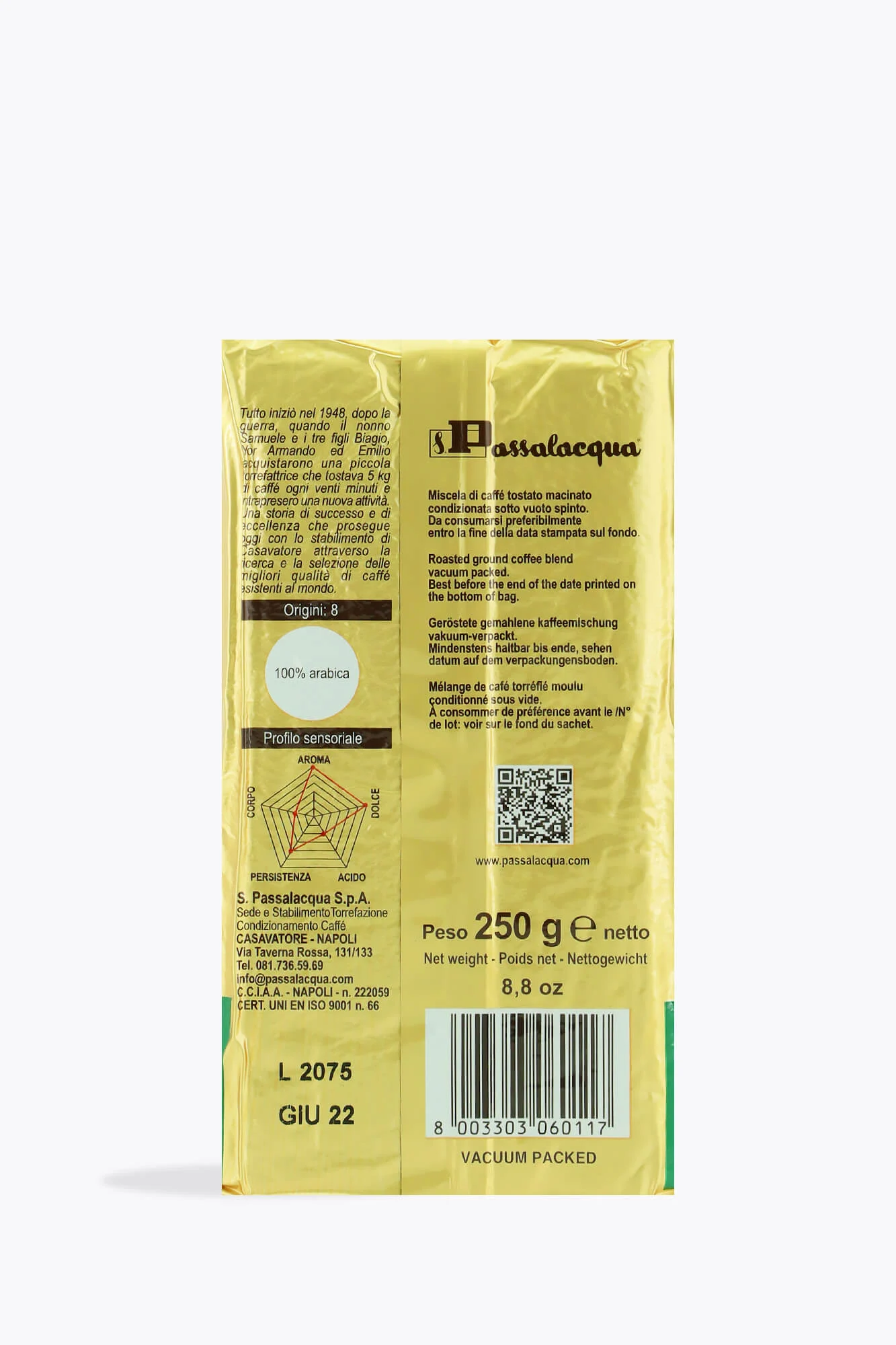 Passalacqua Moana 250g gemahlen