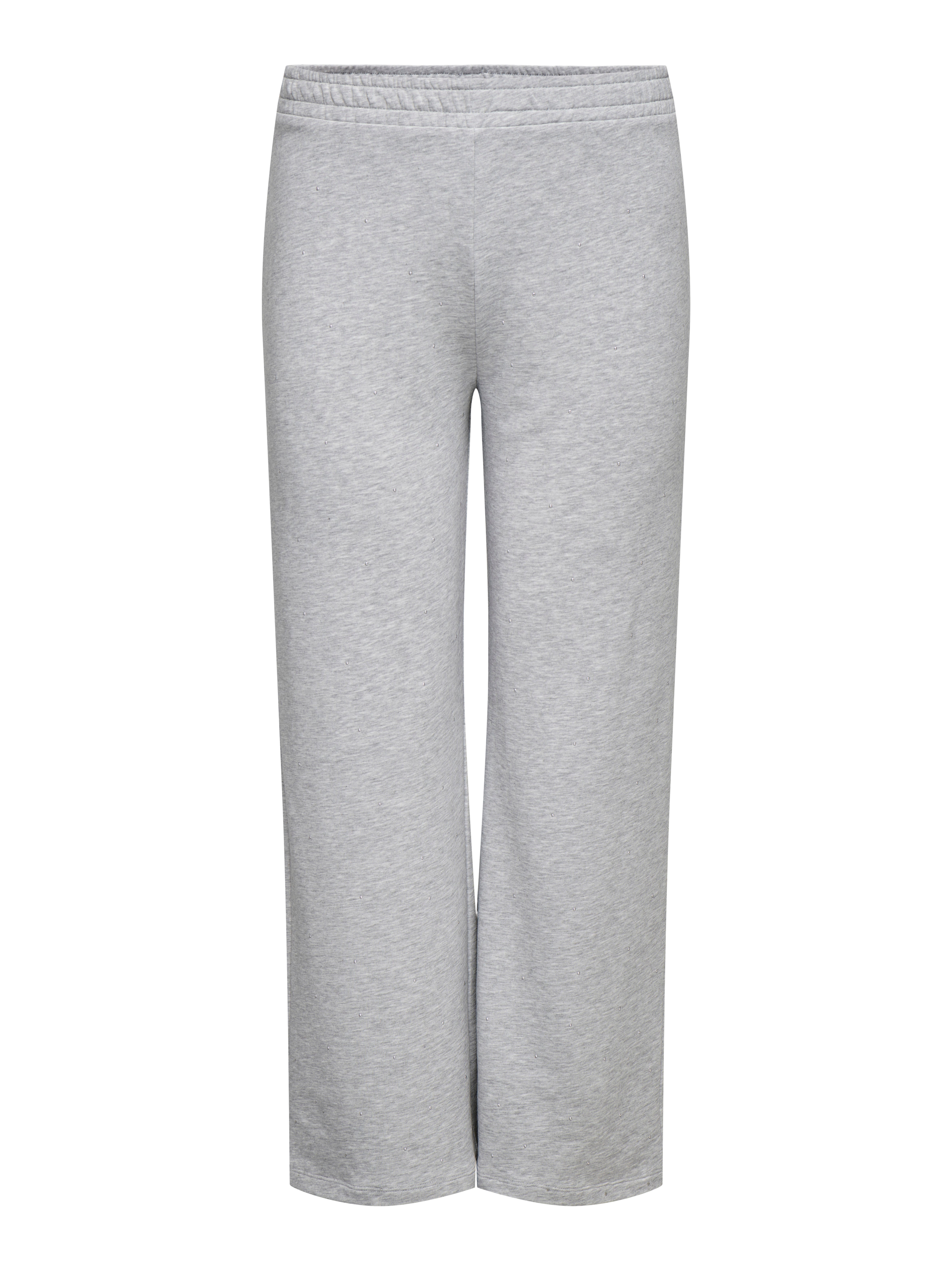 CARRONDA Mittlere Taille Normal geschnitten Hose mit weitem Beinschnitt Light Grey Melange
