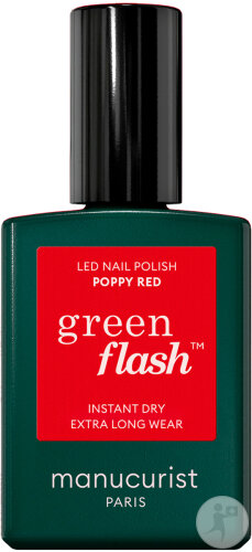 Manucurist Green Flash Vernis À Ongles Pour LED Poppy Red 15ml