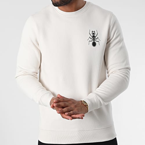 Sweat Crewneck Original Spirit Beige Noir