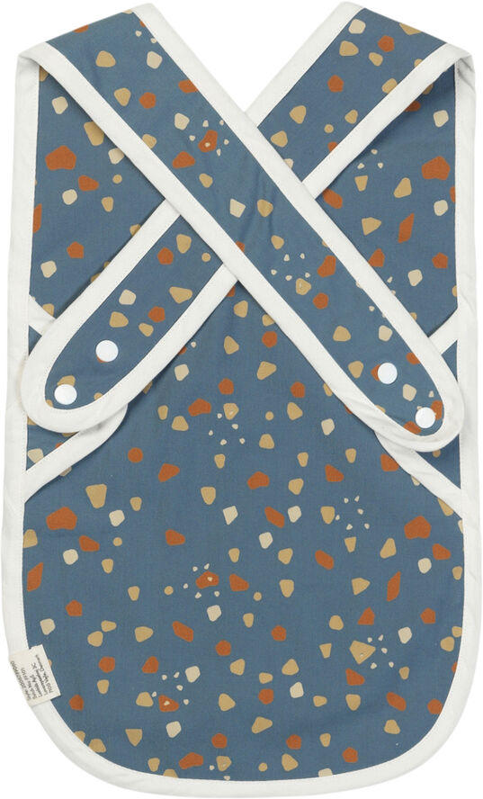Fabelab Cross Back Bib - Cobblestone Blue spruce