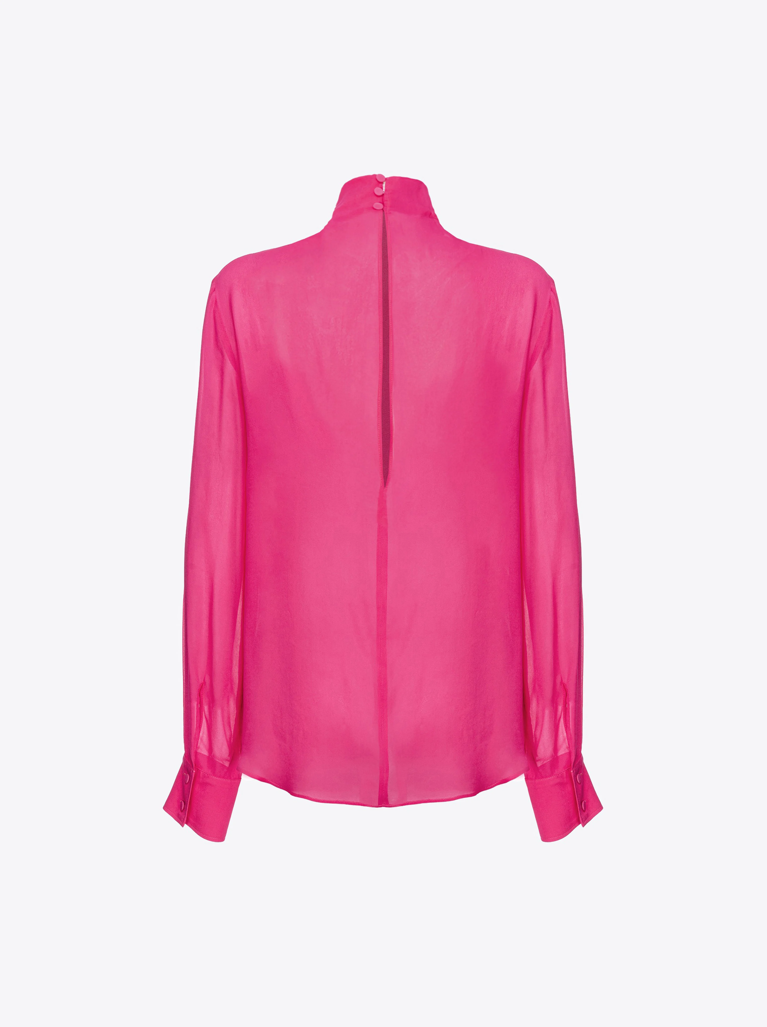 Blouse à col montant | Rose