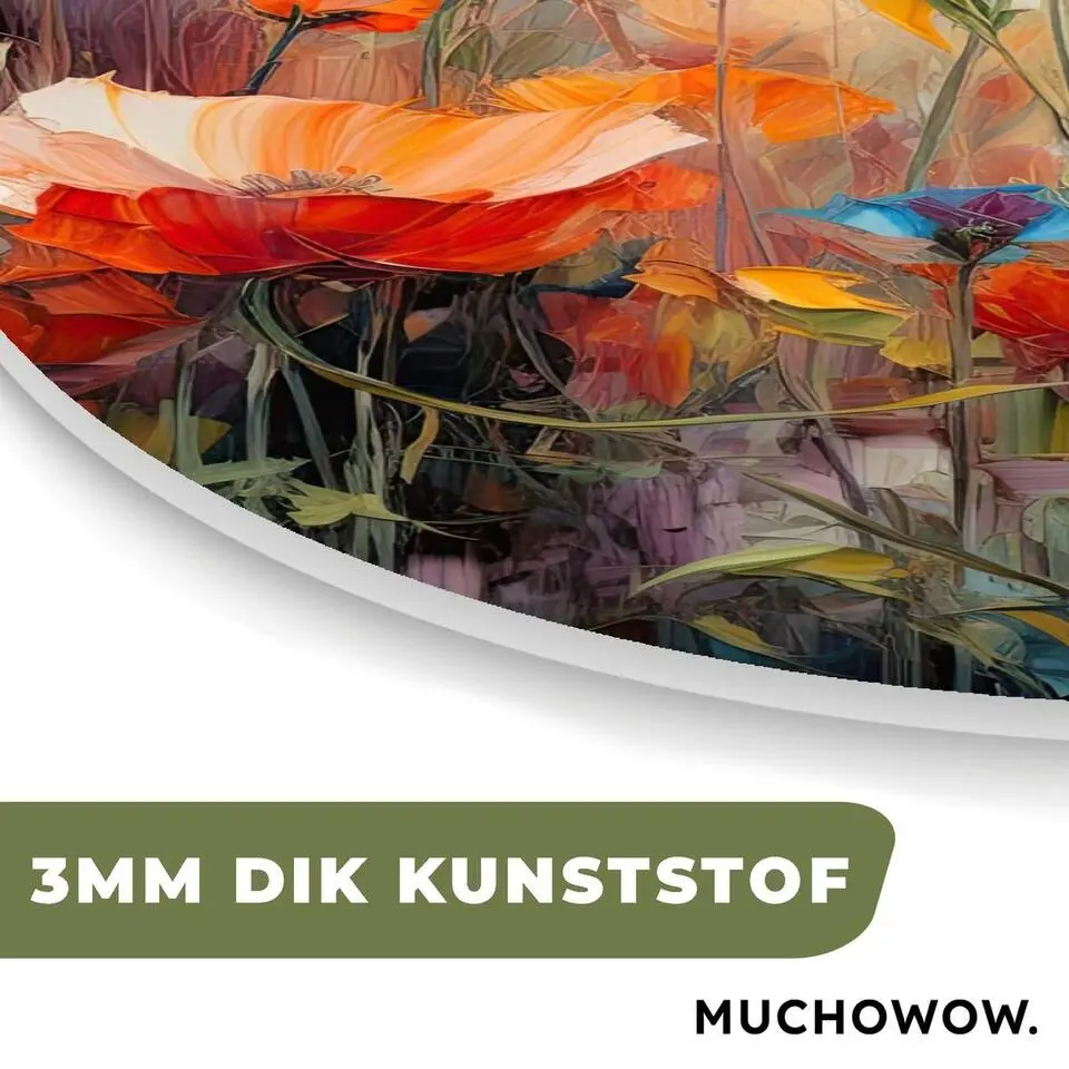 MuchoWow Wand decoratie 60x60cm Bloemen Watercolor Kunst