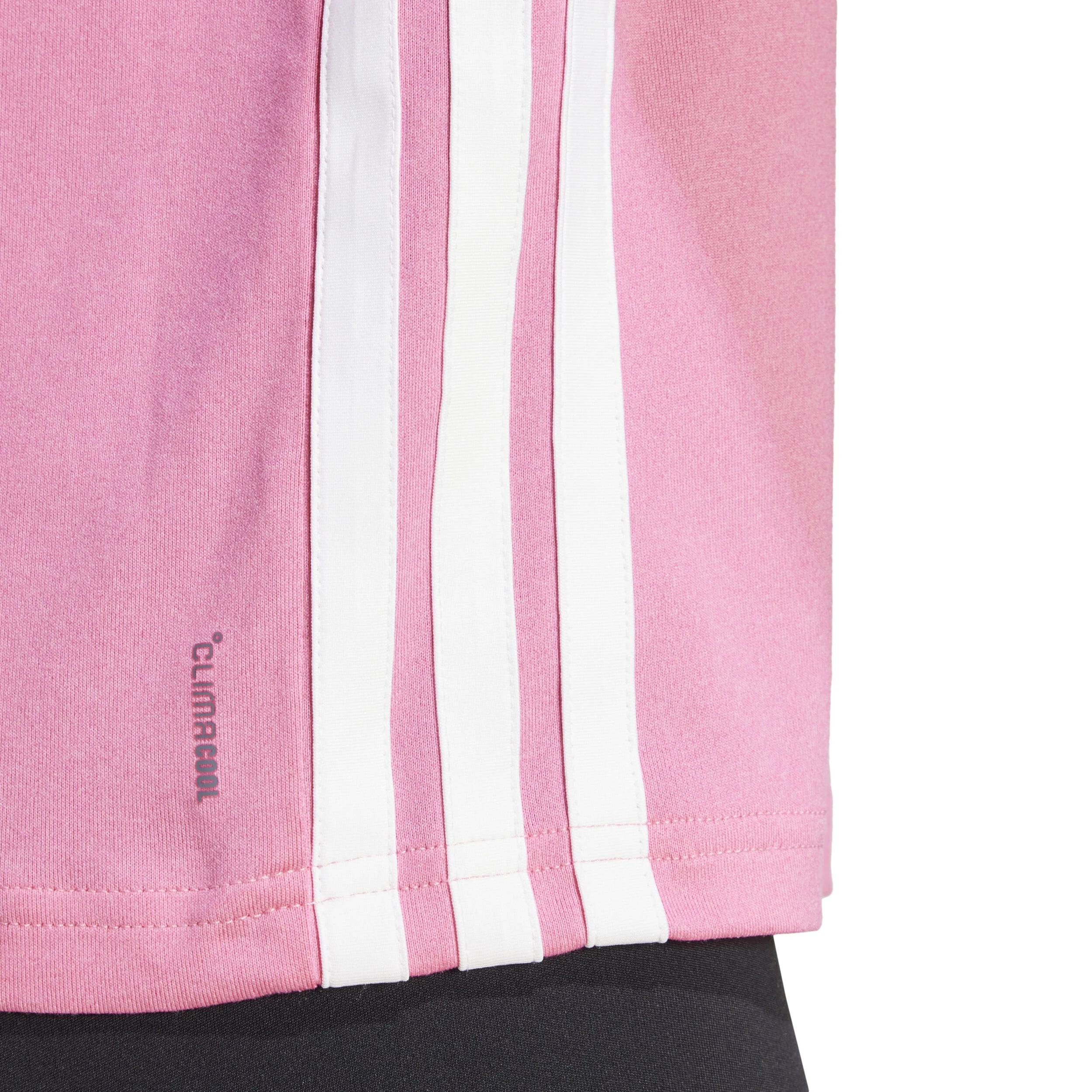 adidas Train Essentials 3 Stripes Workout T-shirt Femmes - Rosé, Blanc
