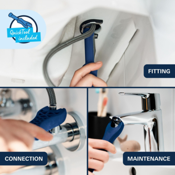 Grohe Dice wastafelmengkraan M-Size Push open Mat Zwart
