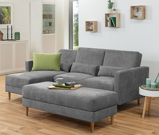 Federkern Eck-Schlafsofa »Jenna«, grau