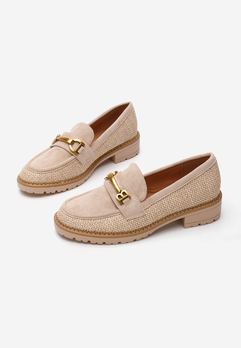 Mocassins femme beige Delena