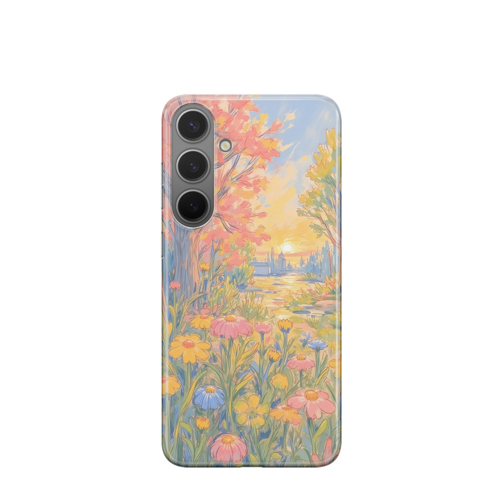 Samsung Galaxy S24 Plus Gummi Hülle Sonnenuntergangstraum - Versch. Farben