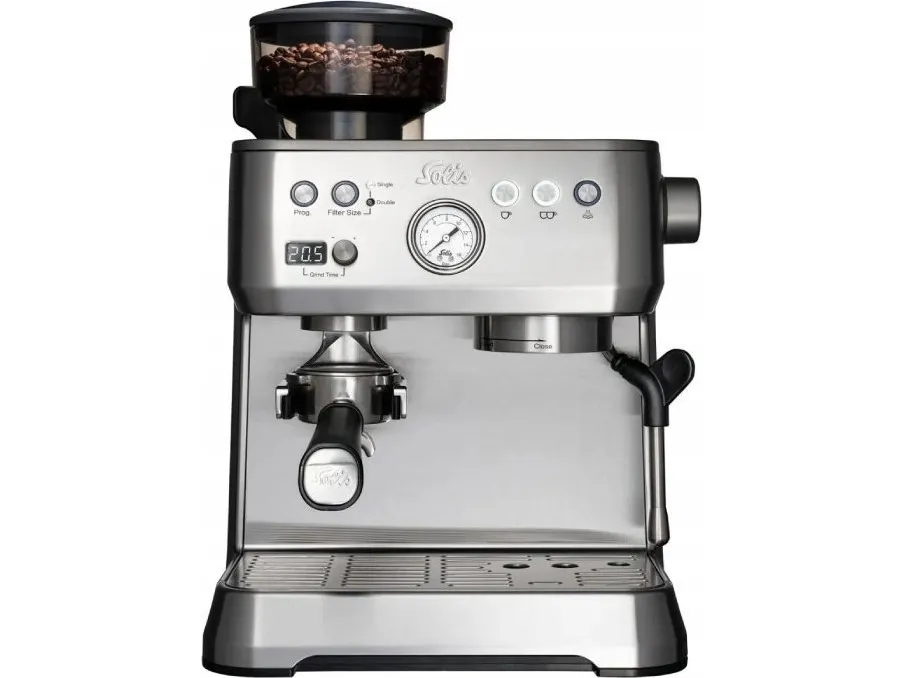 Solis Grind & Infuse Perfetta, Espressomaskine, 2,6 L, Kaffebønner, Indbygget kværn, 1640 W, Rustfrit stål