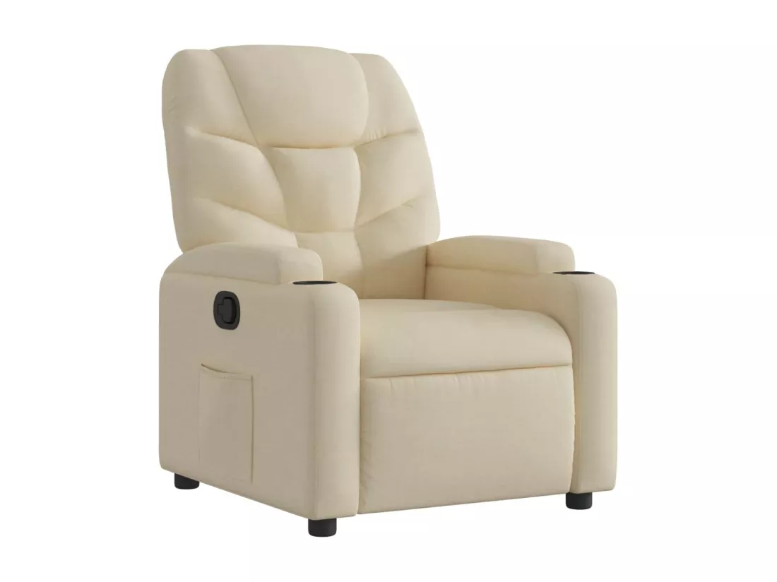 Fauteuil inclinable Crème Tissu