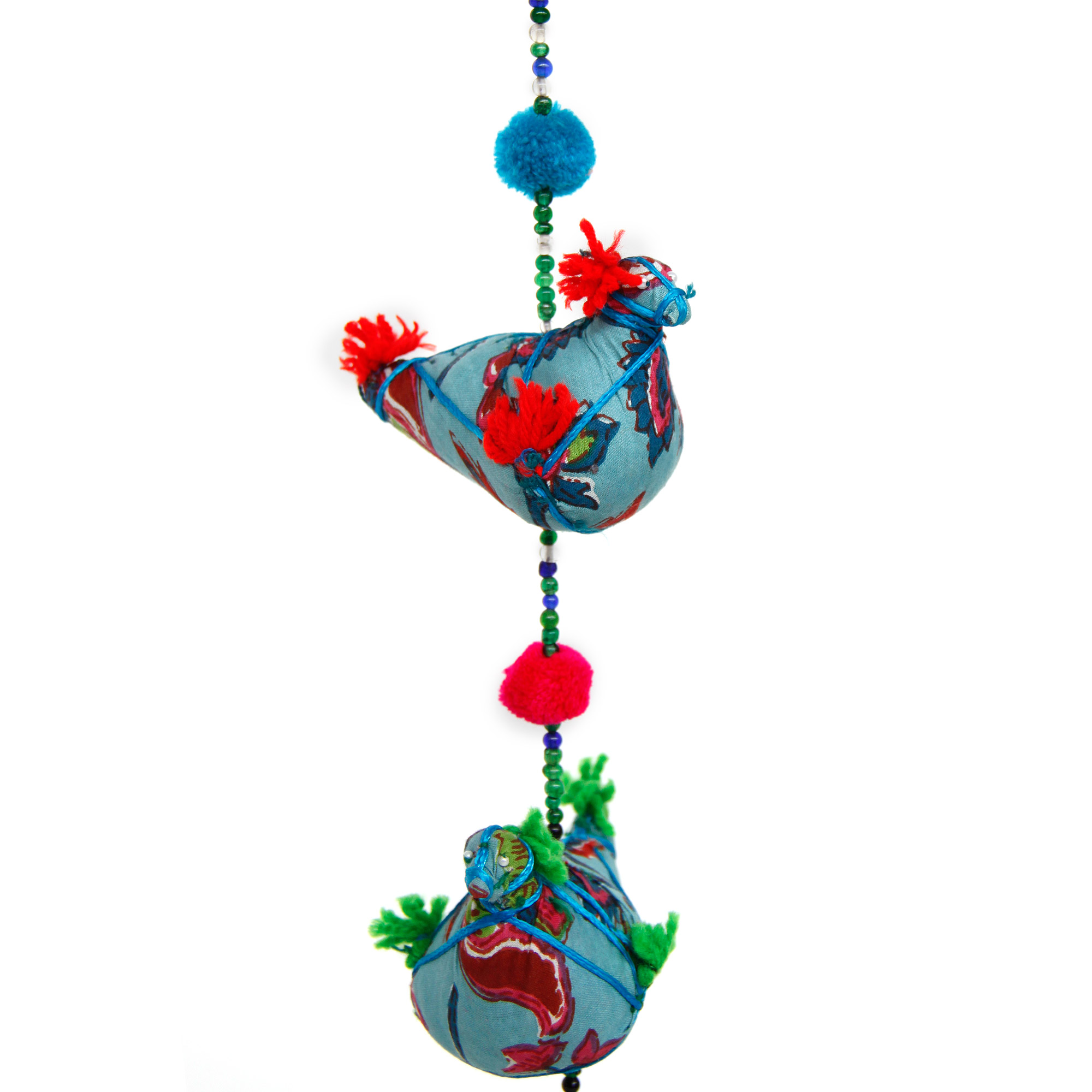 5er Kette 'Enten & Ponpons', H 88 cm günstig bestellen