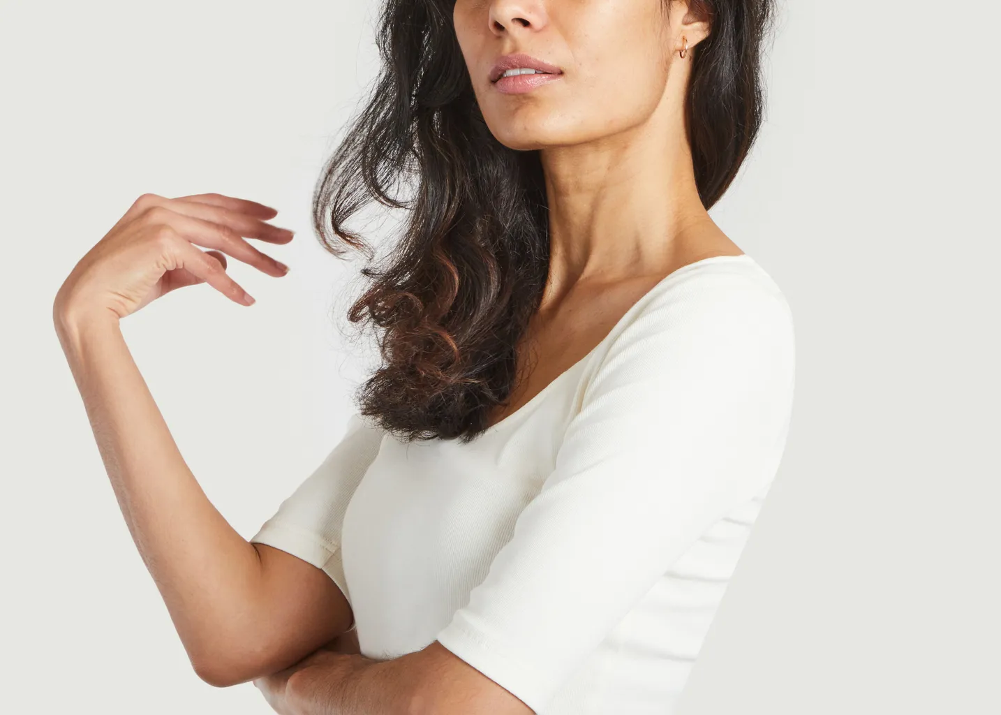 T-shirt manches 3/4 en coton bio Alexa Samsoe Samsoe