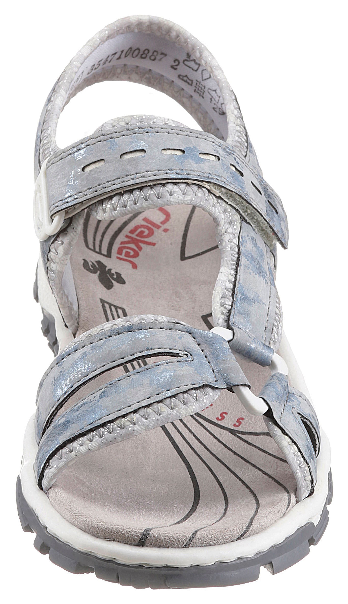 Rieker Riemchensandale  , Sommerschuh, Sandalette, Keilabsatz, in Used-Optik