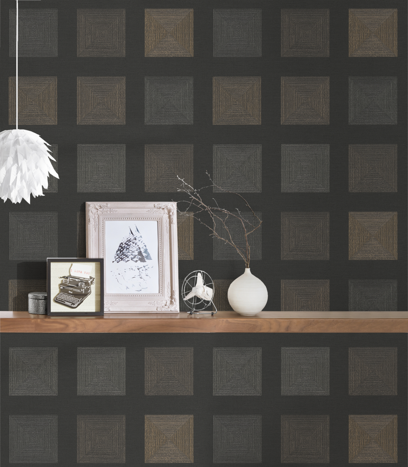A.S. Creation Vliestapete ETHNIC ORIGIN - schwarz-gold - Grafik - 10 Meter