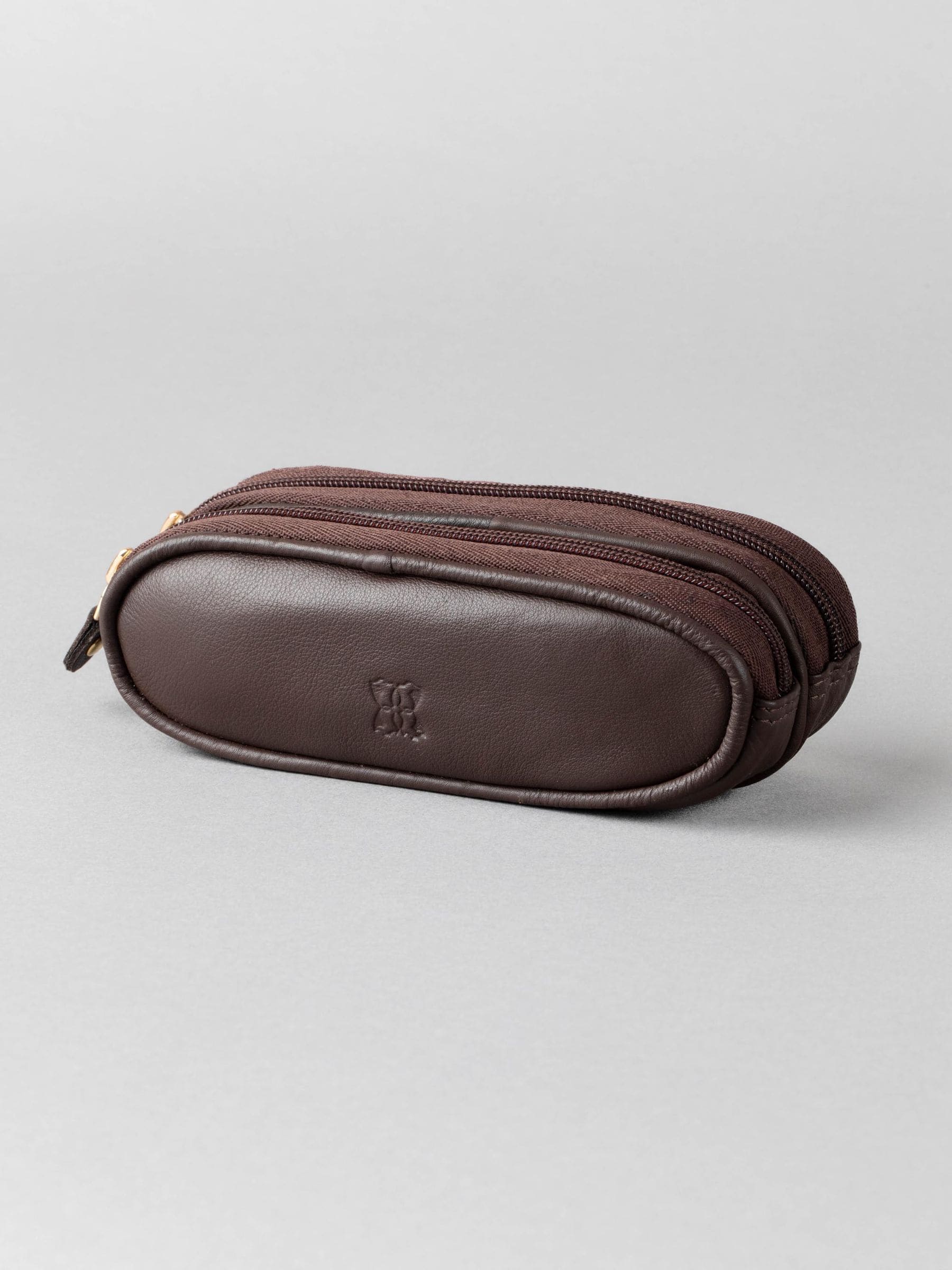 Bruin - Lakeland Leather dubbele brillenkoker