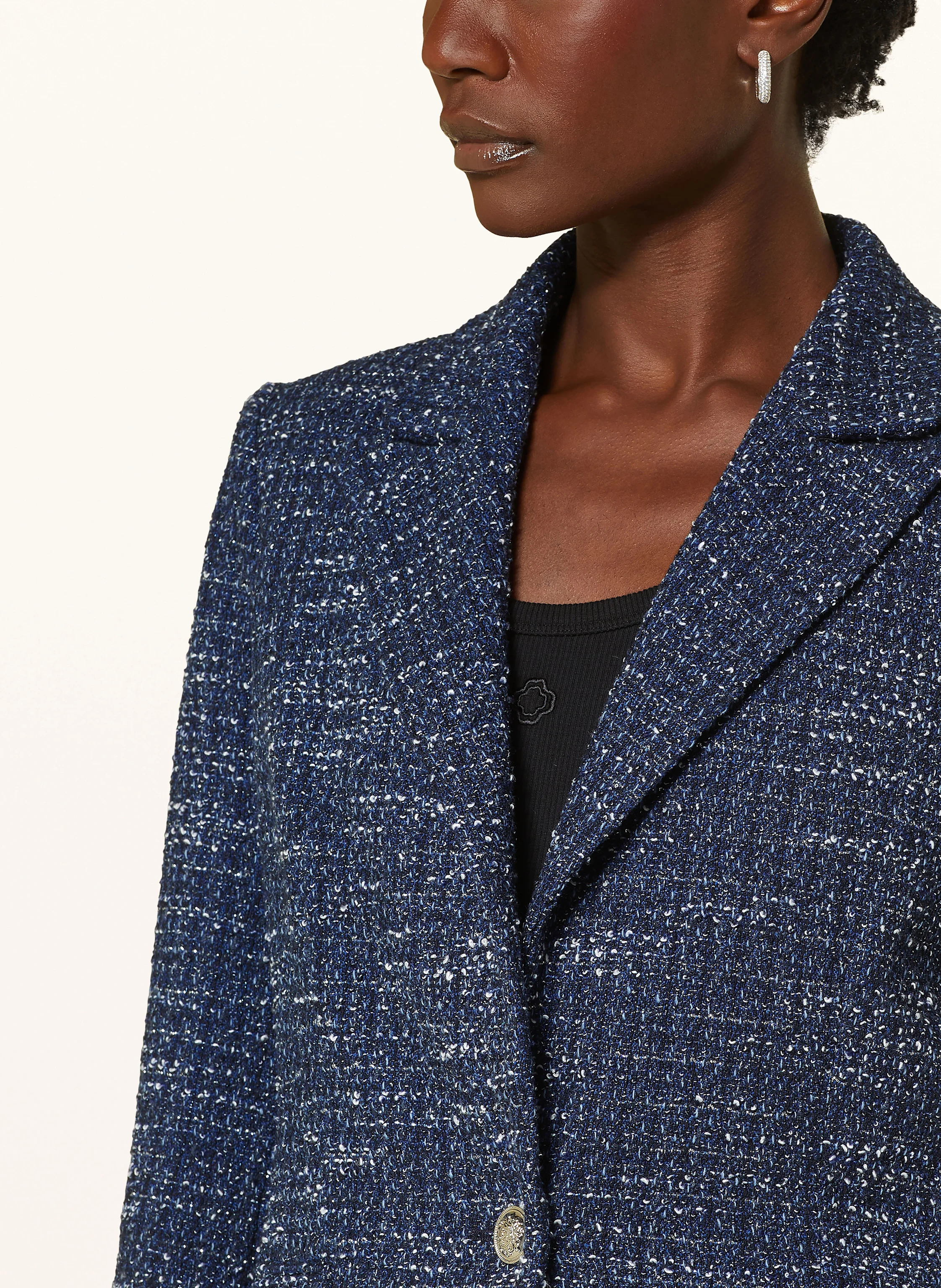 maje Bouclé-Blazer mit Glitzergarn
