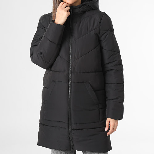 Doudoune Capuche Longue Femme Dalcon Noir