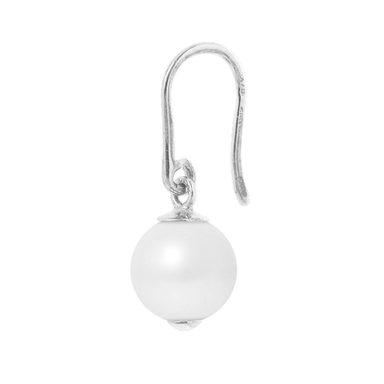 Mitzuko Boucles d'oreilles Argent Perles d'Eau Douce Lena blanc naturel