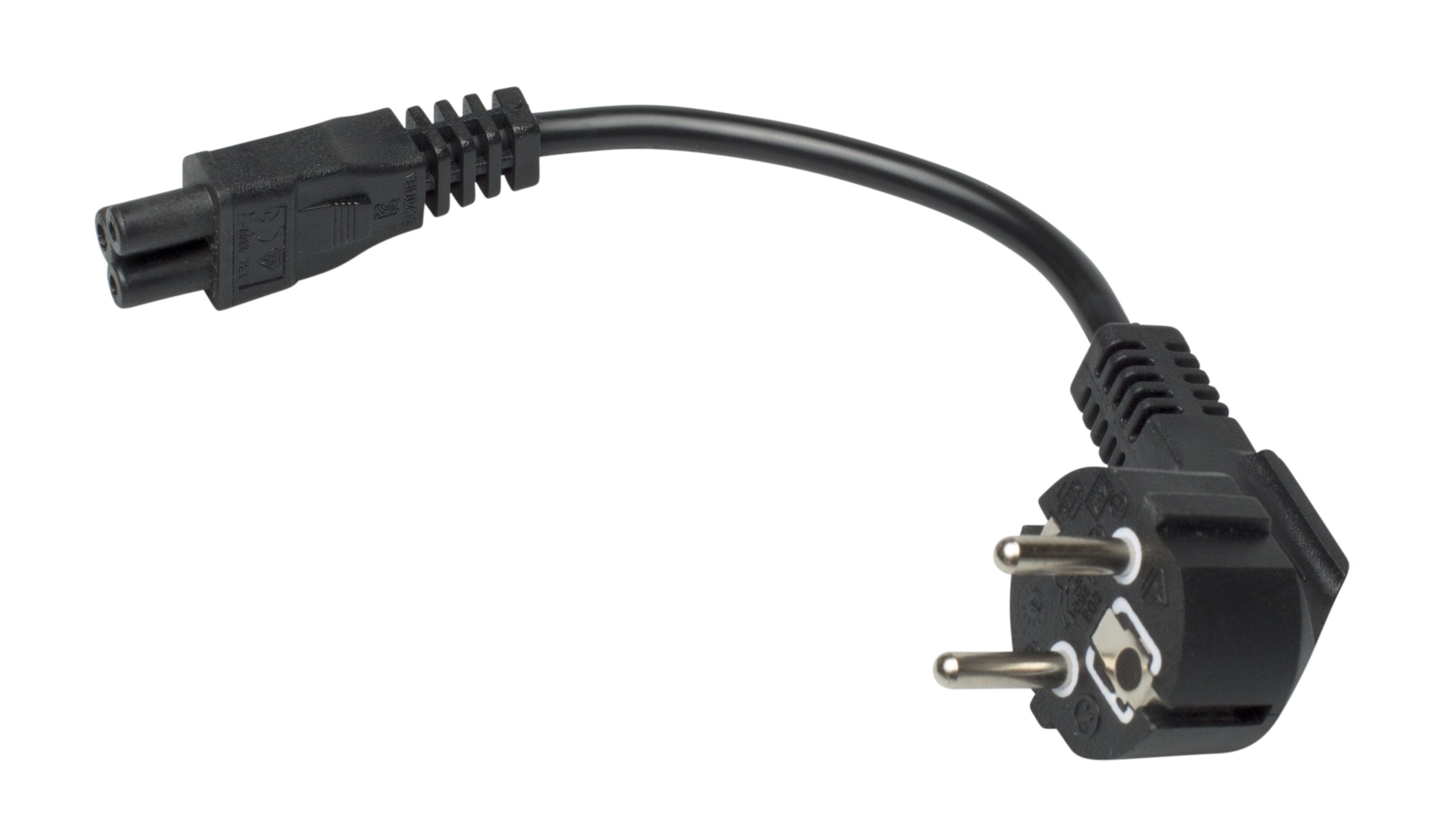 Luxorparts Apparatkabel C5 svart 0,2 m