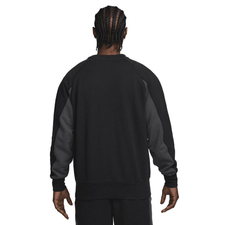 Nike sportswear air french terry sweatshirt Black/dk smoke grey/ghost gree