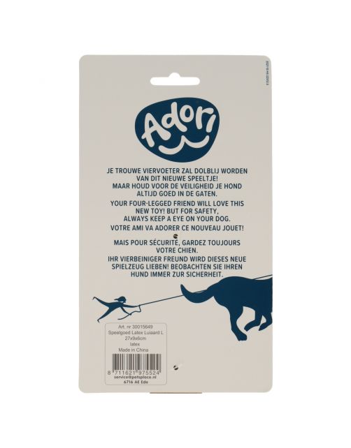 Adori Speelgoed Latex Luiaard - Hondenspeelgoed - 27 cm Bruin L