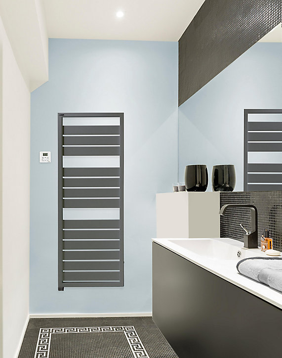 Sèche-serviettes électrique à inertie fluide Acova Astrakan anthracite 750W