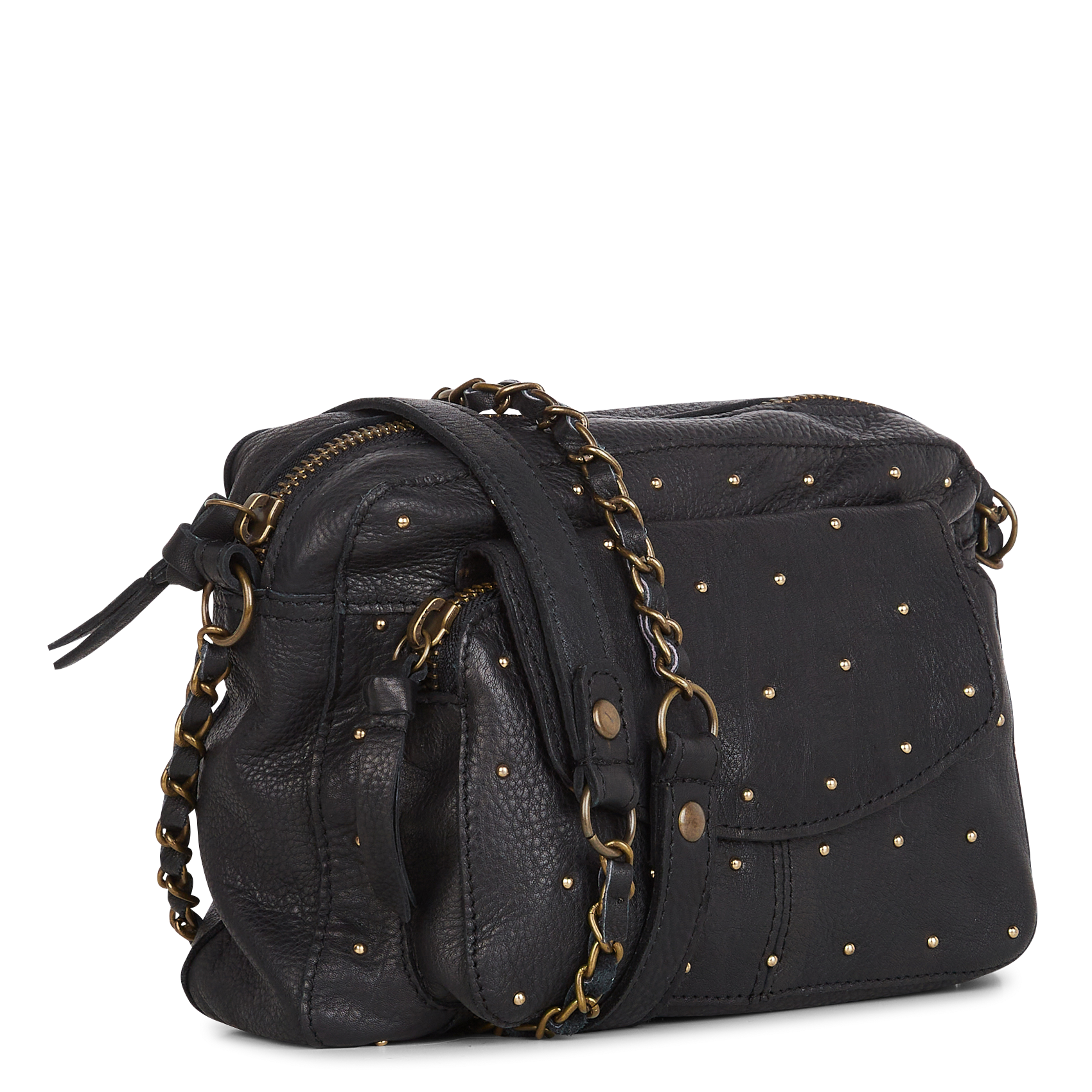NAINA - Sac bandoulière en cuir | Noir