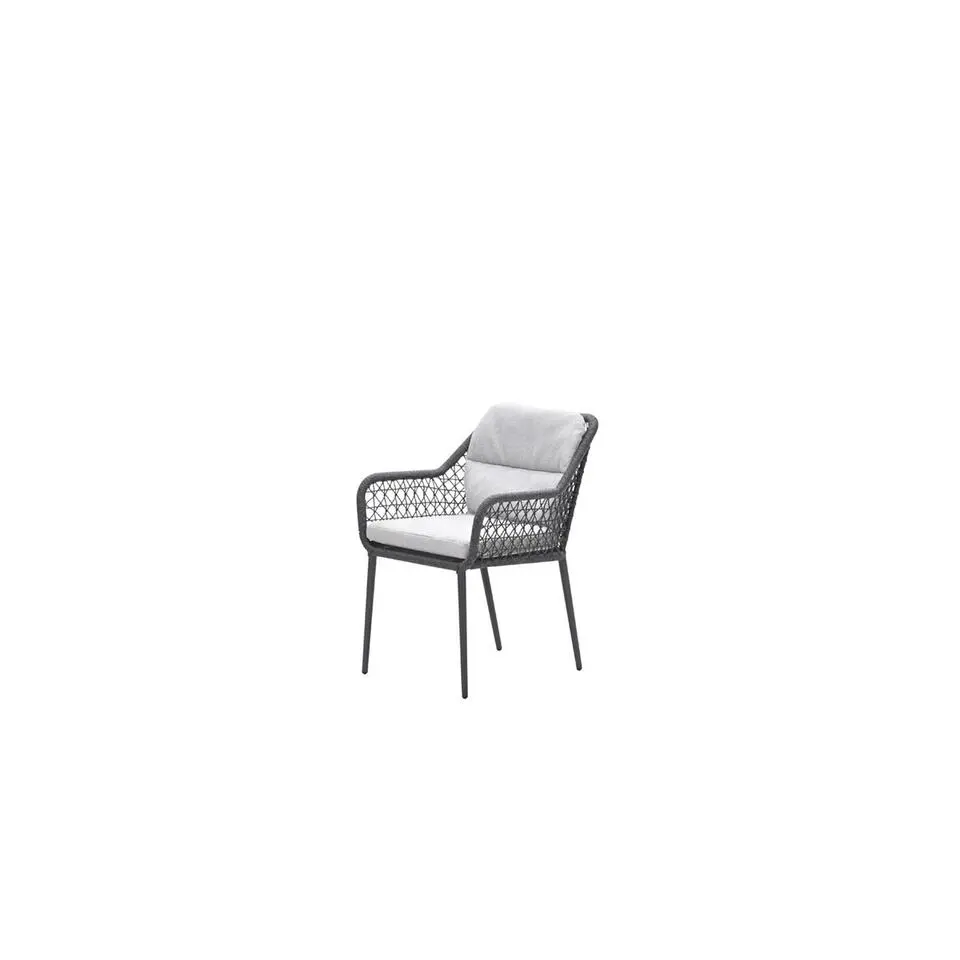 Toledo dining fauteuil - carbon black - dark grey - valley sand