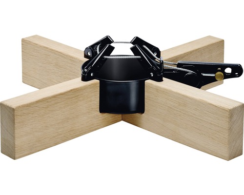 Krinner Copenhagen Kerstboomstandaard, eikenhout, max. boomhoogte 250 cm, max. stamdiameter 12 cm