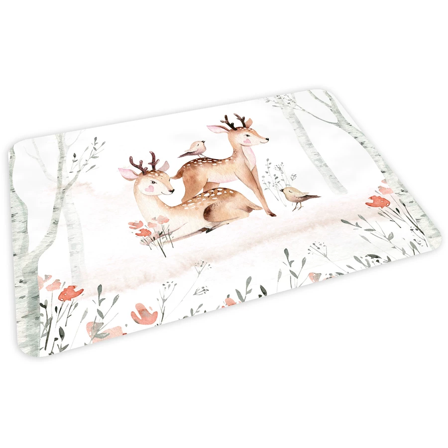 Nikima Platzset stabiles Vinyl Tischset Rehe bunt