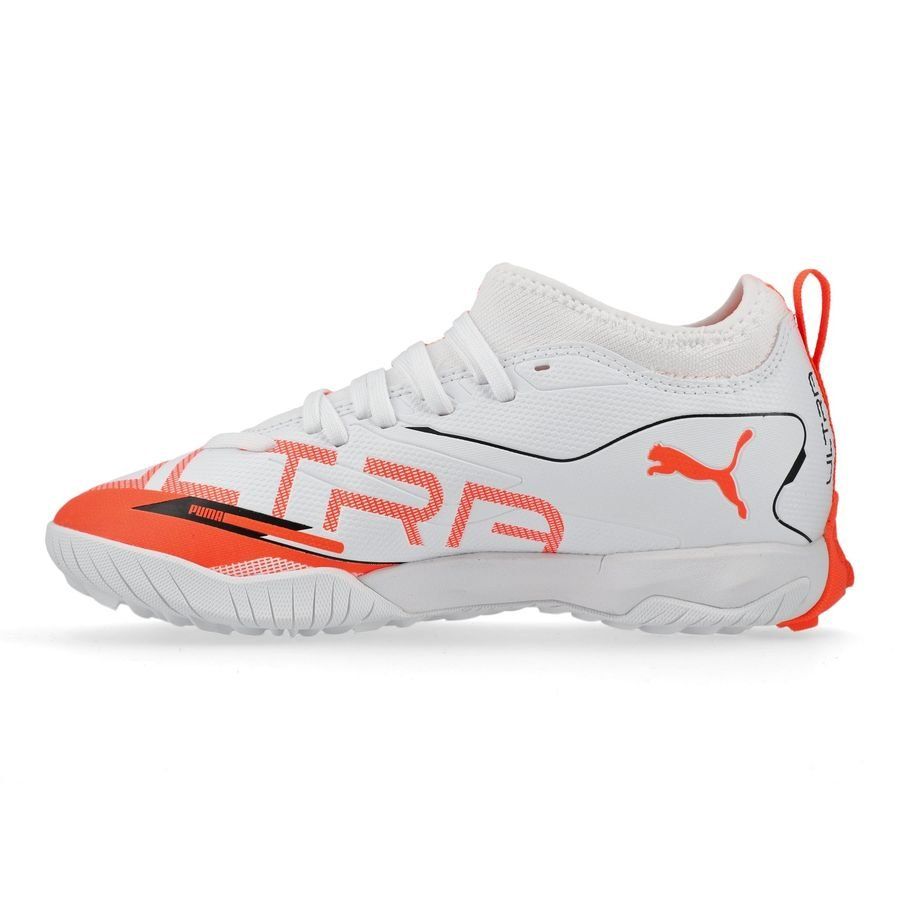PUMA Ultra 5 Match TT   Mid Unlimited - Blanc/Noir/Glowing Red Enfant