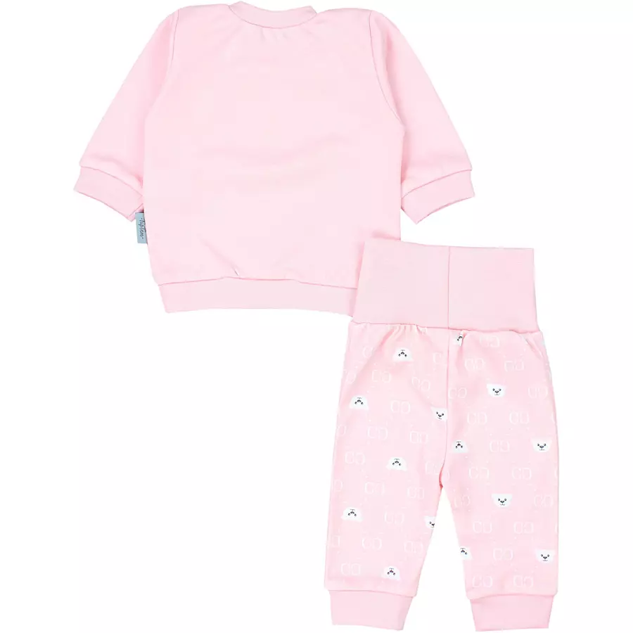 TupTam Baby Mädchen Langarmshirt Babyhose Outfit 2teilig rosaweiß