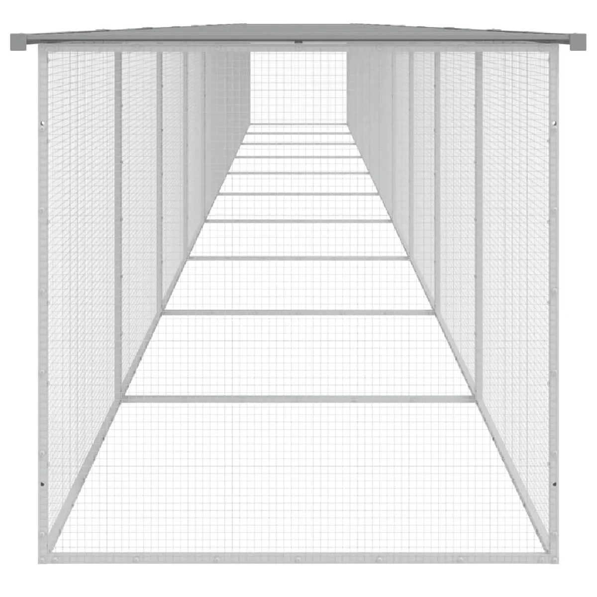 vidaXL Poulailler toit gris clair 1003x98x90 cm