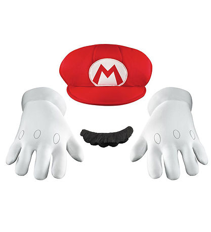 Disguise Udklædning - Mario Hat m. Oversk?g & Handsker